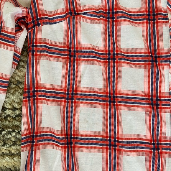 Doublju 3XL Red, White, and Blue Plaid Long Sleeve Shirt - Picture 8 of 11